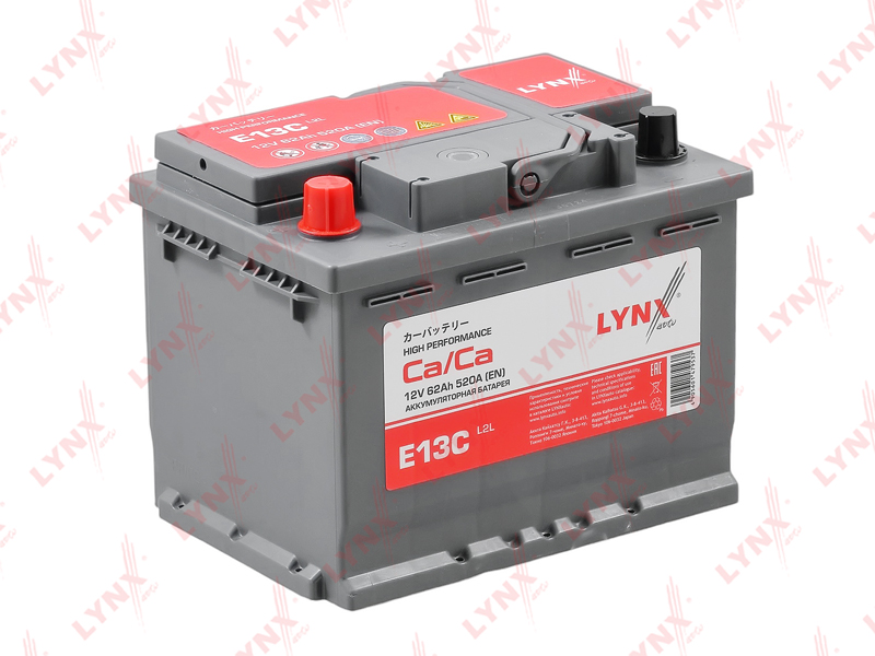 Аккумулятор  LYNX 62 Ah 520 A прямая  полярность 242X174X189 мм