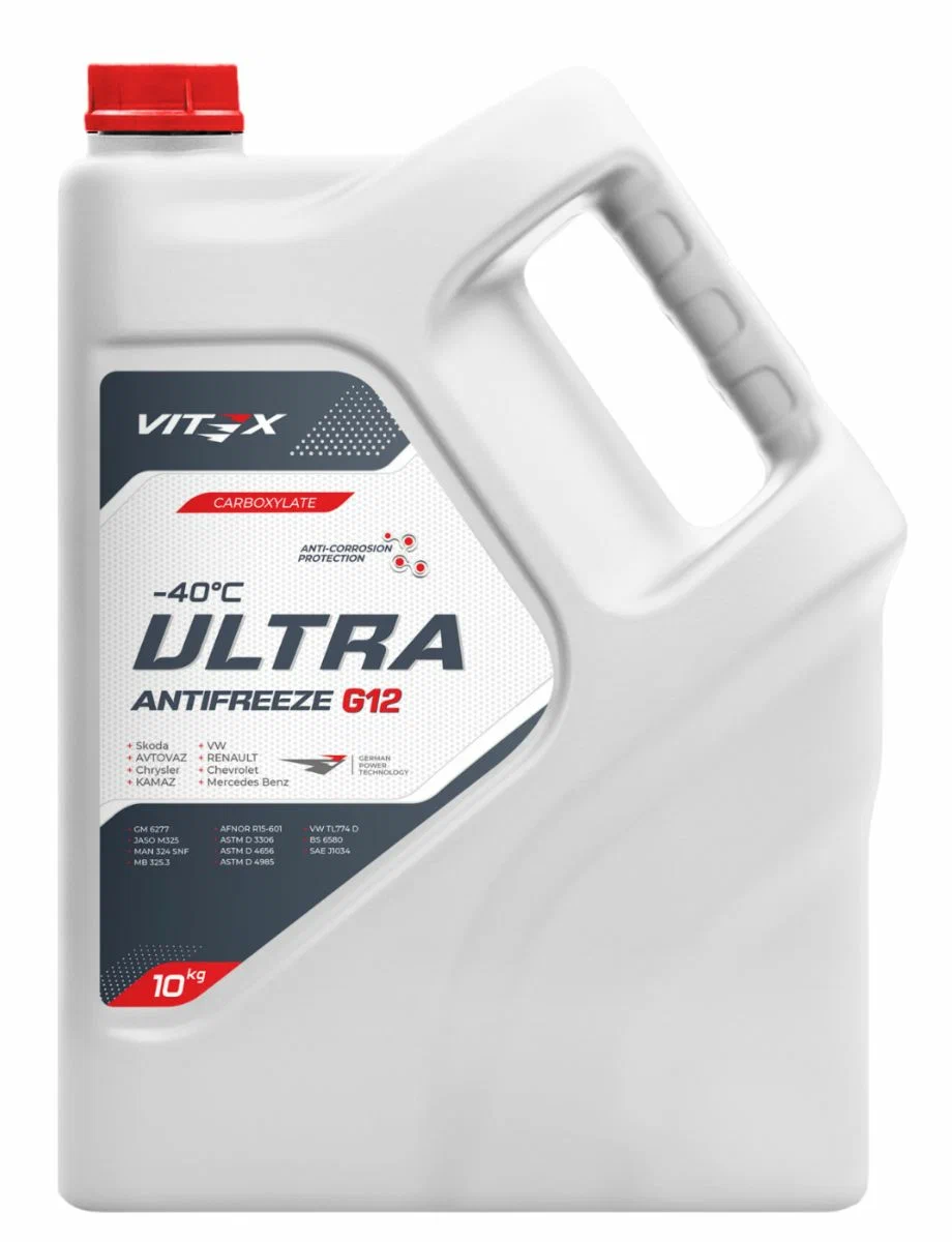Антифриз (40&deg;C) VITEX Ultra G12 красный 10 кг