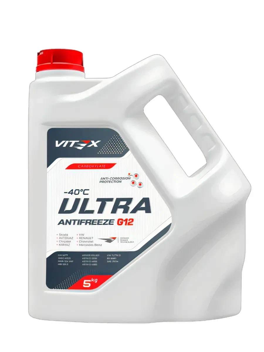 Антифриз (40&deg;C) VITEX Ultra G12 красный 5 кг