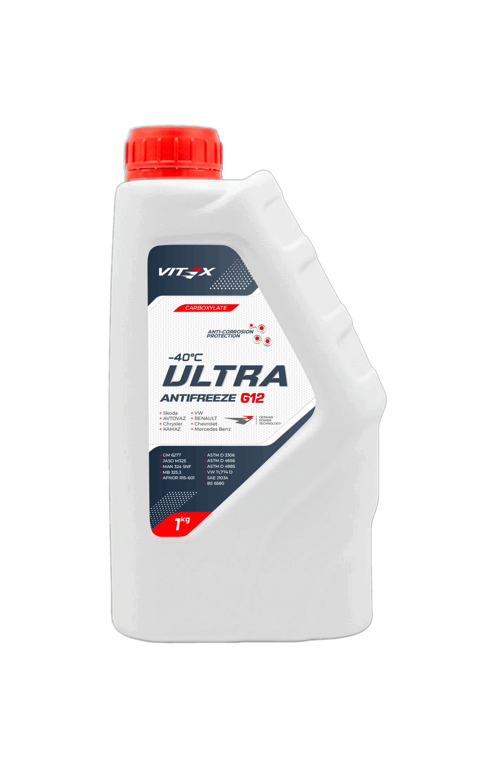Антифриз (40&deg;C) VITEX Ultra G12+ 1 кг