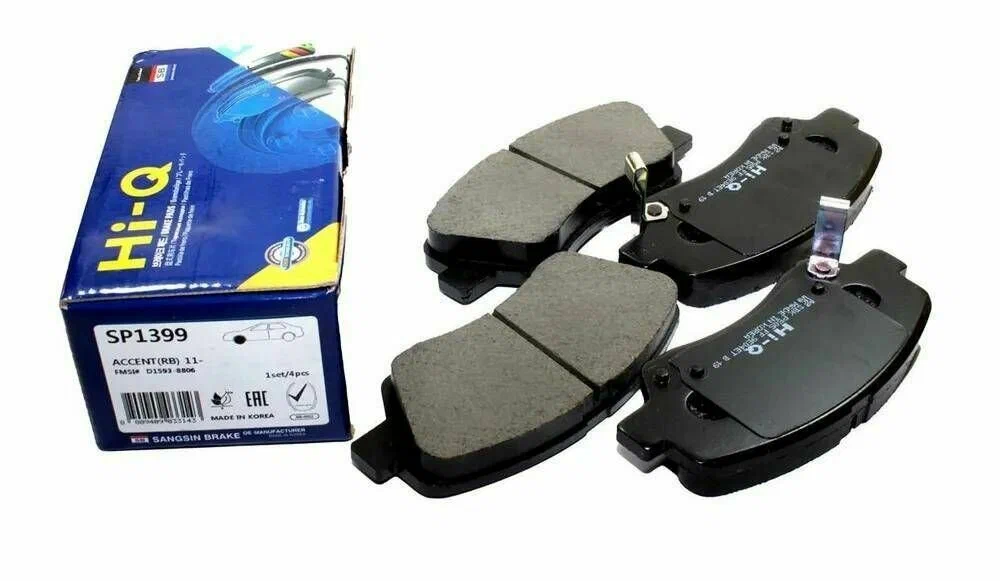 Колодки тормозные передние дисковые, комплект SANGSIN SP1399