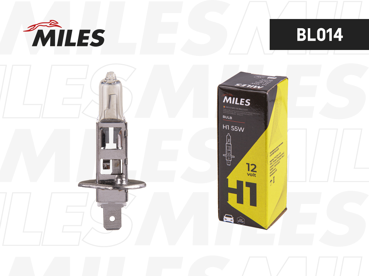 Лампа H1 12V 55W P14,5s MILES BL014