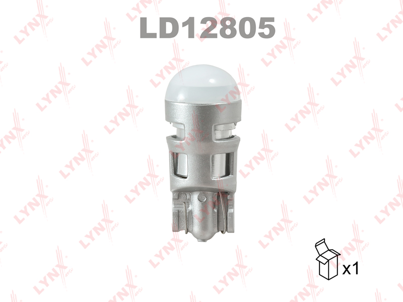 Лампа светодиодная LYNX LED W5W T10 12V W2,1x9,5d 6500K