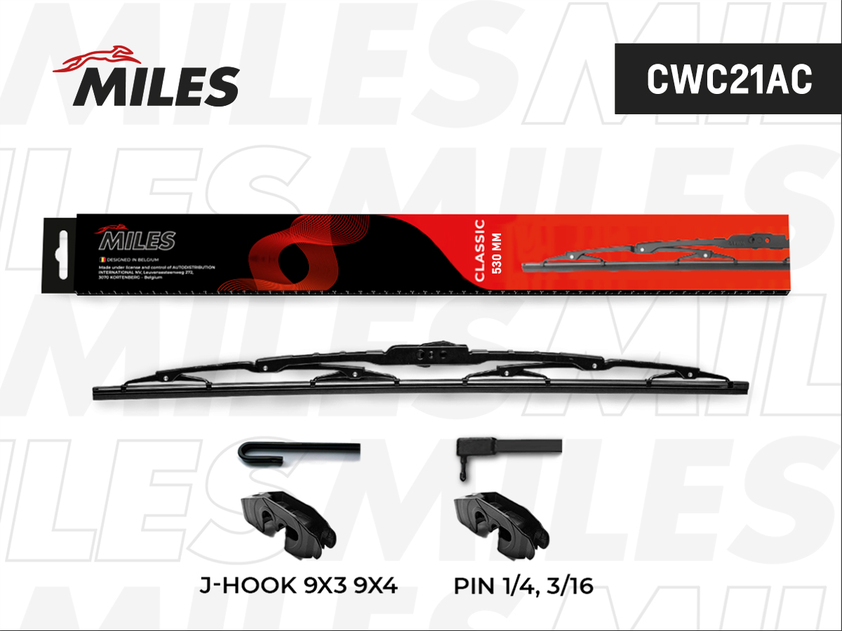 Щетка стеклоочистителя каркасная MILES, 530 мм CWC21AC