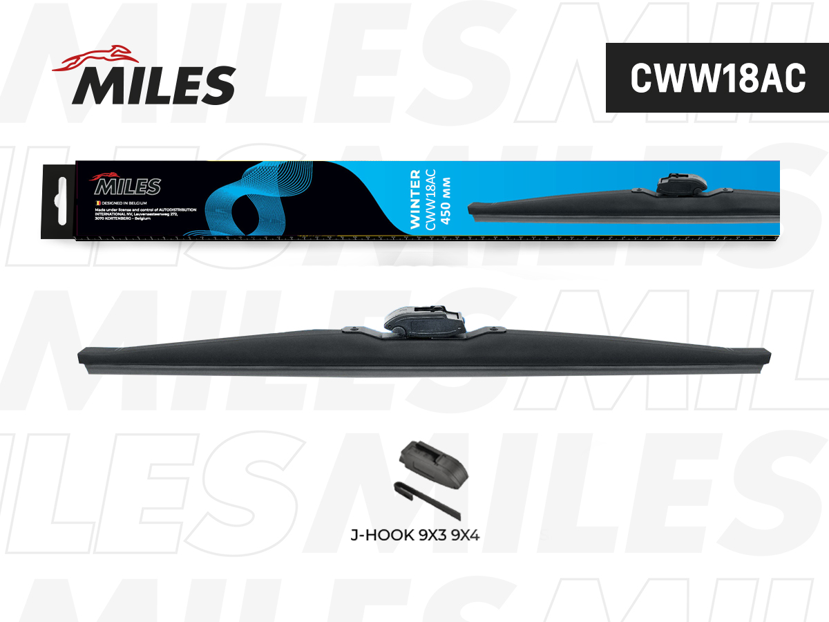 Щетка стеклоочистителя зимняя MILES, 450 мм CWW18AC