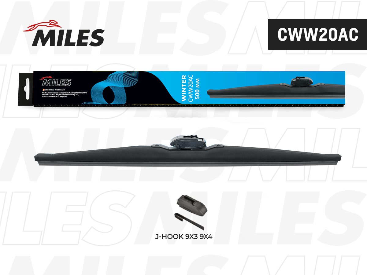 Щетка стеклоочистителя зимняя MILES, 500 мм CWW20AC